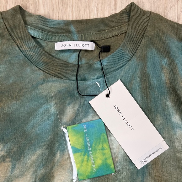 💚John Elliott💚Sorrel Tie Dye Long Sleeve Shirt - Picture 3 of 5